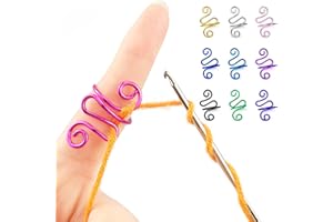 Handmade Crochet Rings, Belifair Adjustable Crochet Tension Ring for Knitting and Crocheting, Crochet Gift for Knitting Lovers - Size 7-11, Pink