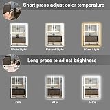 Dripex LED Bathroom Mirror 1000x600 mm Backlit Dimmable Anti-Fog 3 Color view 2