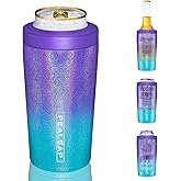 4 in 1 Insulated Slim Can Cooler for 12 OZ Cans and Beer Bottle - Keep 8 Hours Cold, Easy to Hold - Stainless Steel Can Holder, Double Walled Can Insulator for Hard Seltzer and More