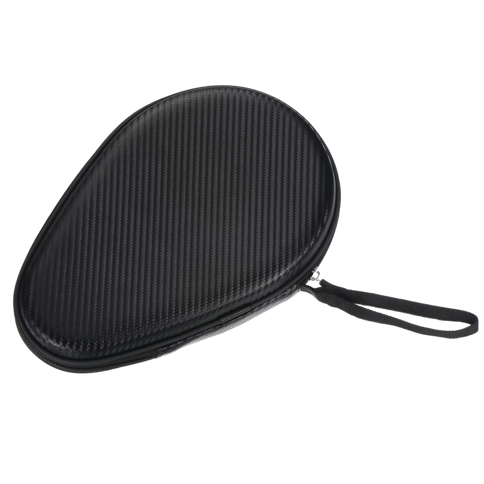 PATIKIL Table Tennis Racket Case, Ping Pong Paddle Case Hard Cover Container Bag Gourd Shape for Sports Accessories, Texture Black