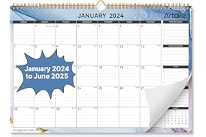ARTAKE Desk Calendar 2024-2025, January 2024- June 2025, 18-Months,17''X 12'', Spiral Desk Calendar 2024-2025 Planner, Large Desk & Wall Calendar with To-Do List, Perfect for Organizing Your Home/Office.
