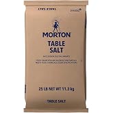 Morton Table Salt, Iodized, 25 Pound
