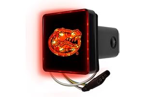 FANMATS University of Florida Light Up Hitch Cover | Black | Fits All 2 in. Class III hitches | Gator Head Primary Logo