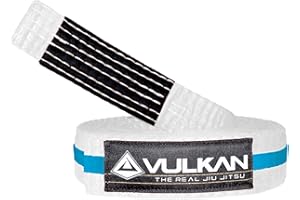 Vulkan BJJ Belt for Men & Women – Brazilian Jiu Jitsu Belt for Adults – IBJJF Approved Jiu Jitsu Belt with Rank Bar – Martial Arts Belt