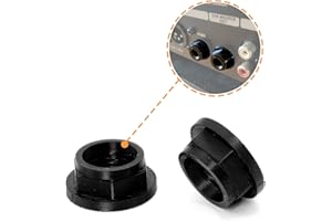 SPLASH N COLOR SplashNColor Black Jack Nuts Replacement Compatible with Roland 1/4" Jacks (Part #17041657) – Pre-Threaded M12x1 Non-Standard Threading - Hardware Nuts - Guitar Amp Replacement Parts – (2 Pack)