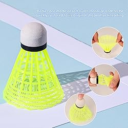 ZIYIZE 12 Pack Nylon Badminton Shuttlecocks