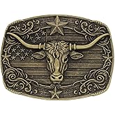 PEJOMO Belt Buckle for Men Simple Western Cowboy Belt Buckle for Women (Color 27)