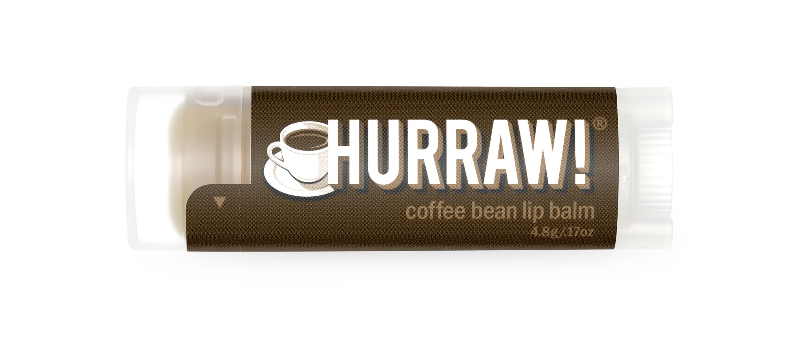 Hurraw! Coffee Bean Lip Balm: Organic, Certified Vegan, Cruelty and Gluten Free. Non-GMO, 100% Natural Ingredients. Bee, Shea, Soy and Palm Free. Made in USA — image 1