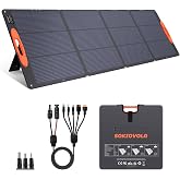 SOKIOVOLA N-Type 16BB 220W Portable Solar Panel for EF/Jackery/Bluetti/Anker Power Station, IP68 Waterproof Foldable Solar Panel ETFE 25% High Efficiency for Outdoor Camping RV Trip