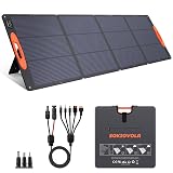 SOKIOVOLA N-Type 16BB 220W Portable Solar Panel for EF/Jackery/Bluetti/Anker Power Station, IP68 Waterproof Foldable Solar Panel ETFE 25% High Efficiency for Outdoor Camping RV Trip