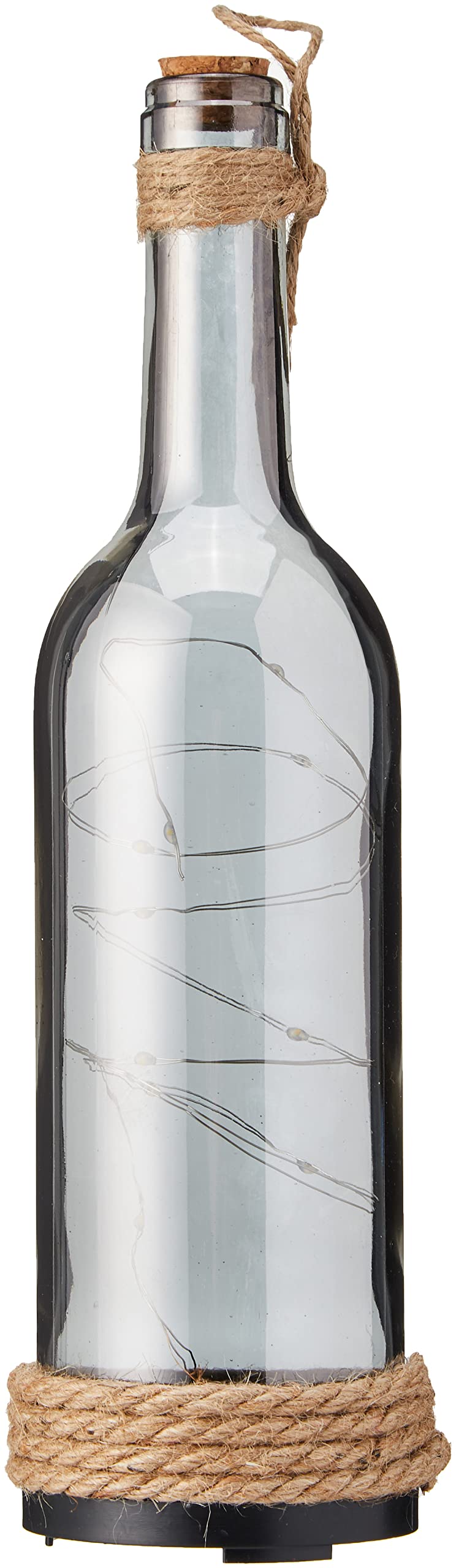 OOTB Smoked glass bottle with 10 warm white LED