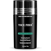THICK FIBER Hair Fibers for Women &amp; Men with Thinning Hair (Ash Brown) 12g, Hair Loss Concealer, Covers Bald Spots, Hairline &amp; Sparse Areas, Natural Fuller Looking Hair