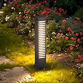 Linkmoon Outdoor Pathway Lights, 27.55'' High Voltage Hardwired Landscape Lighting for Path Yard Walkway Garden Driveway and 
