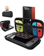 Orzly Tragetasche kompatibel mit Nintendo Switch – Aufbewahrungstasche / - Hartschalen Case/Cover/Hülle/Schutzhülle für die Verwendung mit der Nintendo Switch Konsole & Accesoires in SCHWARZ