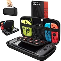Orzly Carry Case Compatible With Nintendo Switch - BLACK Protective Hard Portable Travel Carry Case Shell Pouch for Nintendo Switch Console & Accessories