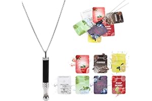 CBCXAOK Breathe Free Necklace | Smoke-Free Breathing Aid with 7 Flavored Cartridges for Relaxation, Mindfulness, and Oral Comfort | Reusable Sensory Device for Calm and Focus