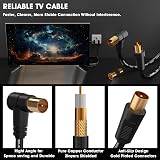 RELIAGINT TV Aerial Cable 0.5m 75 Ohm Coaxial Lead IEC 9.5mm Right-Angle view 7
