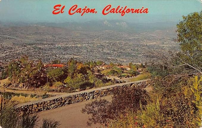 El Cajon California Birdseye View Of City Vintage Postcard K99735