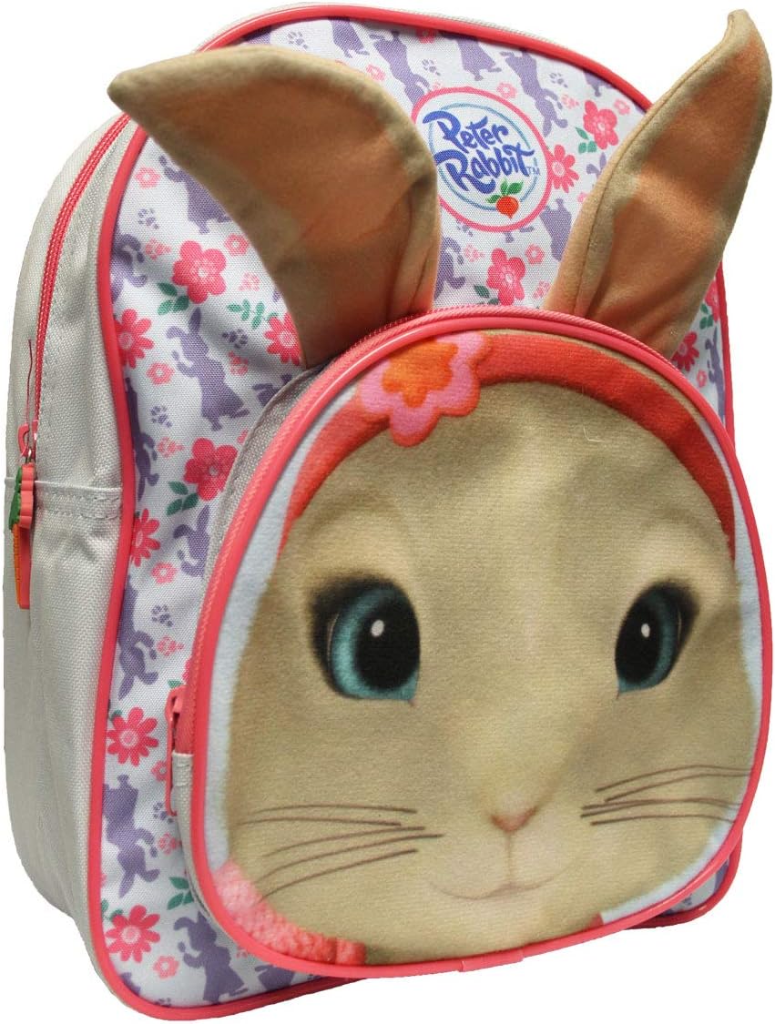 Peter Rabbit Girls Floral Print School Backpack, 3.4 Litre, Blue/Pink
