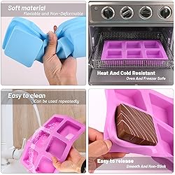 Sakolla 2 Pack Silicone Soap Molds for Soap