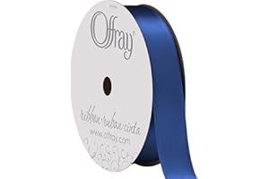 Berwick 067055 5/8" Wide Single Face Satin Ribbon, Royal Blue, 6 Yds