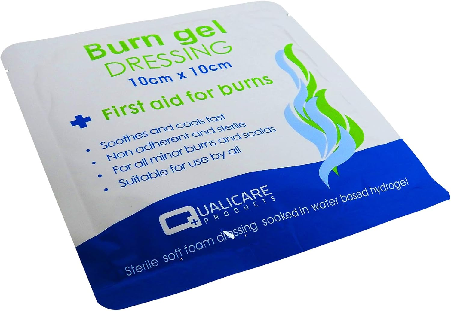 Qualicare Medium Size 10cm x 10cm Non Adherent Burns Scalds Dressings 5 Pack, 10cm x 10cm (Medium) - Pack of 5 - Image 4