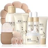 Rice Skincare Set for Teen Girl Gifts Birthday - Skin Care for Teens 10-12 - Hydrating Skin Care Routine Kit for Women - Gifts Birthday Facial Kit for Women - Skin Care Set with Cleanser,Serum