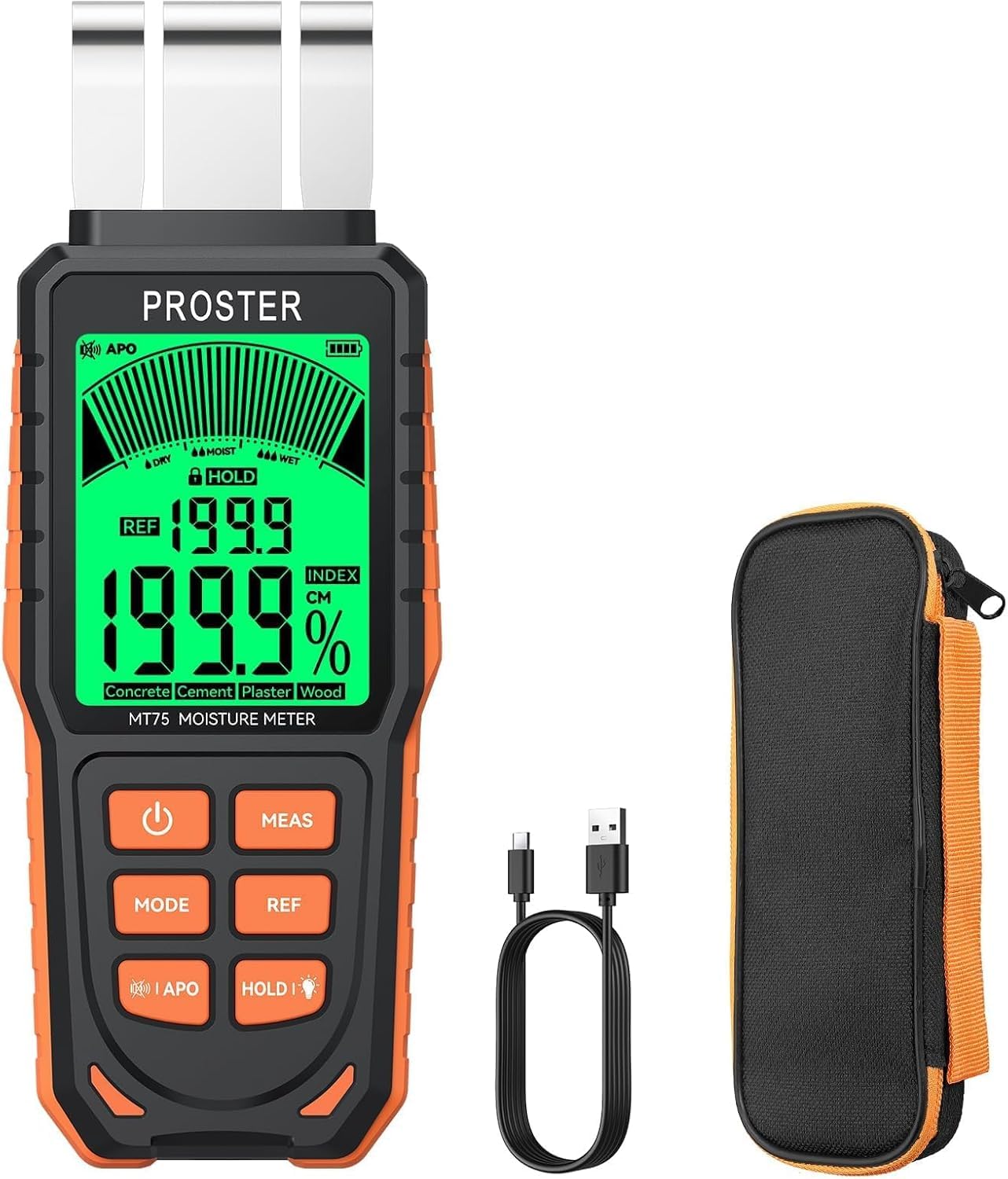 Proster Rechargeable Moisture Meter - Wall Moisture