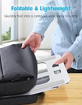 Babacom Laptop Stand Ergonomic Foldable Aluminum Riser 10-16in Silver view 4