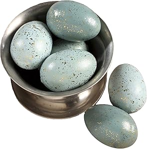 Bethany Lowe Designs Gold Speckled Aqua Easter Eggs Decoration