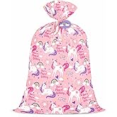 WRAPAHOLIC 56" Extra Large Pink Unicorn Birthday Gift Bag - Have a Magical Birthday Jumbo Bike Bag Gift Wrap for Girls, Baby Shower, Party, Holiday - 56" H x 36" W