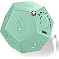 KADAMS Pomodoro Cube Timer Productivity-11 Preset Countdowns, Flip-to-Start Gravity Activation - Sound Vibrate Mute Rechargeable - Ideal for ADHD Kid Kitchen Classroom Cook Study Exercise - Green