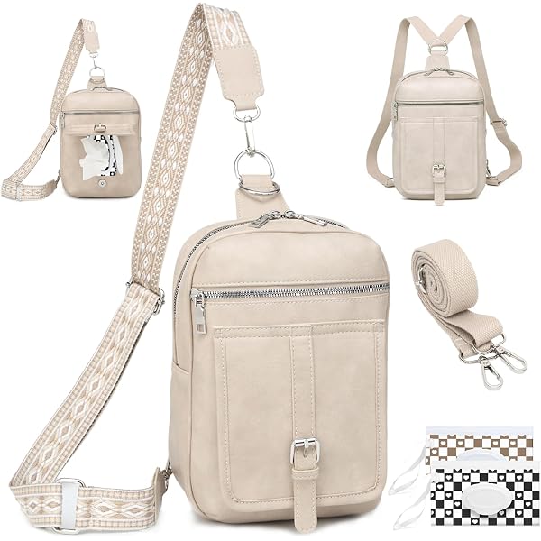 Amazon.com: Leather Backpack Purse Mid Size & Convertible  display picture 2