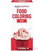 Amazon Fresh, Red Food Coloring (Previously Happy Belly, Packaging May Vary), 1 Fl Oz (Pack of 5)