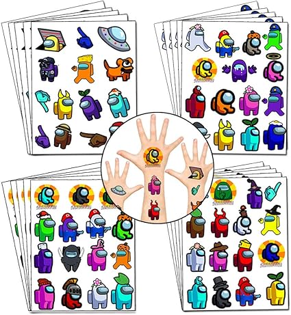 Amazon Com A Mong U S Party Favors Gifts A Mong U S Temporary Tattoos Stickers For Game Fans Party Decorations Supplies Sheets More Than 300 Styles Toys Games Amazon Com A Mong U S Party Favors Gifts A Mong U S Temporary Tattoos Stickers For Game Fans Party Decorations Supplies Sheets More Than 300 Styles Toys Games