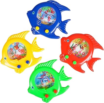 Handheld Water Ring Games ~ Fish Theme ~ Approx. 5 ~ New ~ Fish Water Toy, Sea Life Party Favors (Pack of 12)