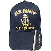 New! US Navy USN SCPO Retired Ball Cap HAT Navy Licensed
