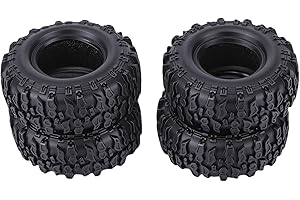 SPYMINNPOO 1.9 Inch RC Crawler Tires, Rubber Mud Tires with Foam Insert for 1/30 RC Crawler, Replacement for SCX30, 4PCS High