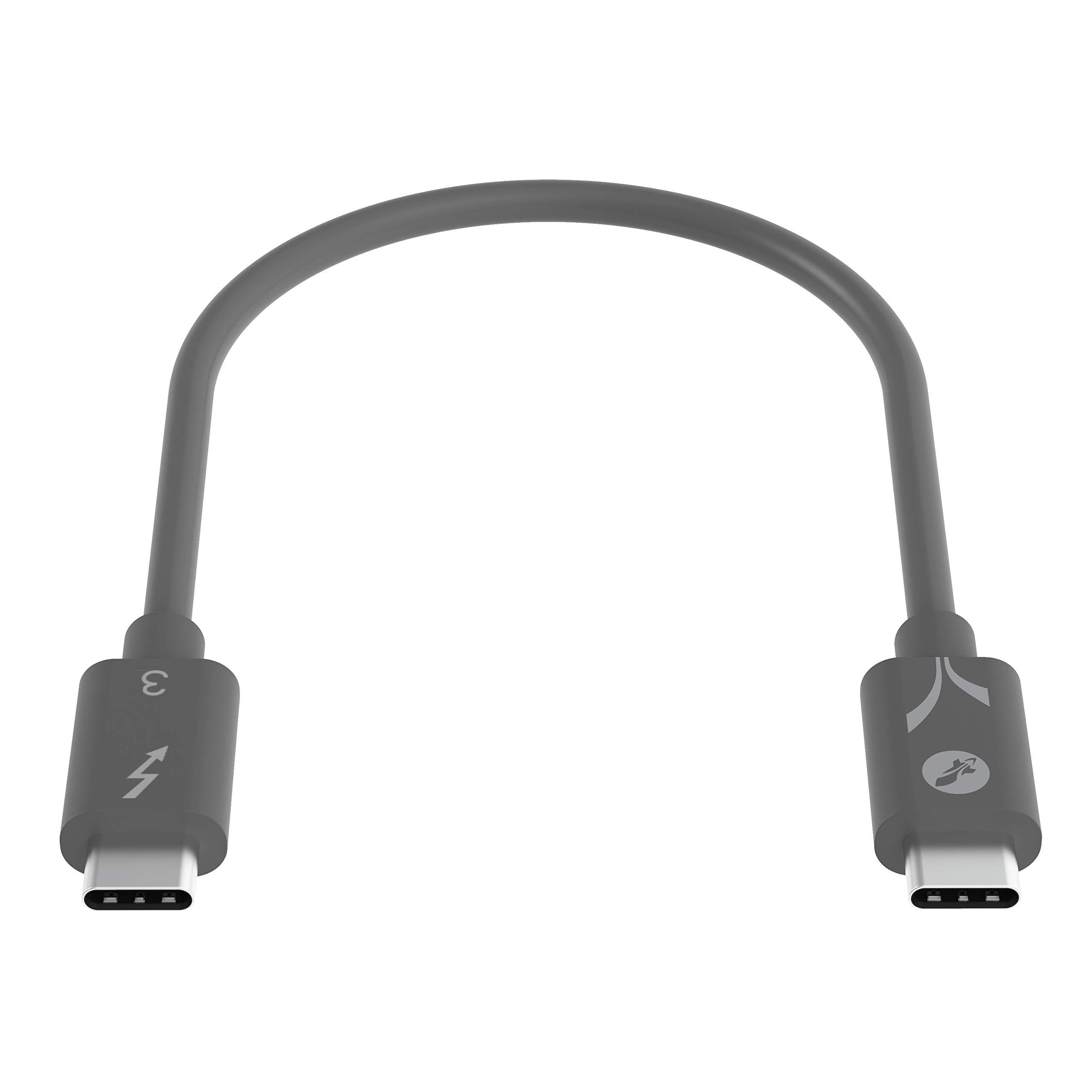 SABRENT usb c Thunderbolt 3 cable 100W (Intel certified) 40Gbps, USB-C tb3 for a super fast transfer and charging, Docking station, Laptops, MacBooks, Galaxy S22 S21 S20, and more, 20cm (CB-T320-GRY)