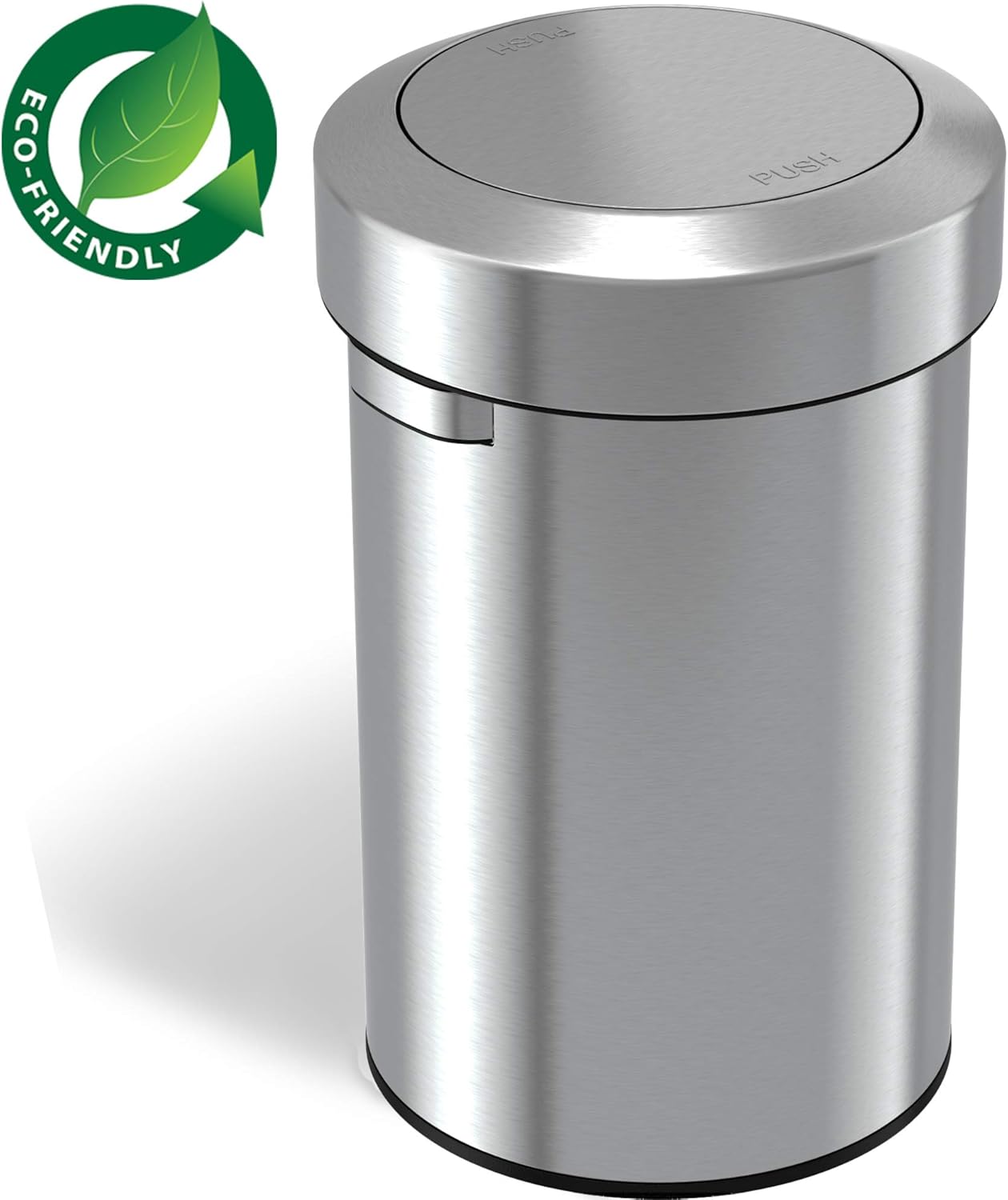 iTouchless Titan 17 Gallon Swing Top Garbage Can, Stainless Steel Self