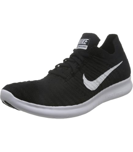 Amazon.com | Nike Women's Free Running Motion Flyknit Shoes, Black