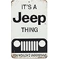 Jeep Thing Black and White Metal Sign - Vintage Sign for Garage or Man Cave