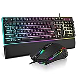 RedThunder K10 Wired Gaming Keyboard and Mouse and