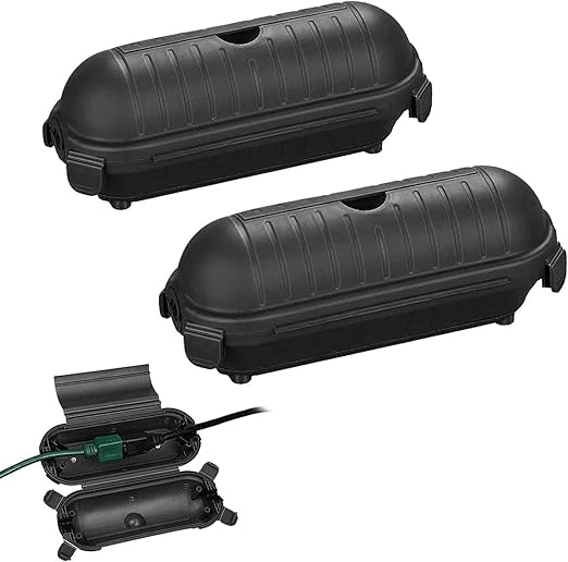2 Pack of Outdoor IP44 Waterproof Connection Box,Extension Cord Cover Safety Seal,Plug Protector