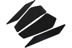 Bruce & Shark For Kawasaki Ninja 400 EX400 2018 2019 2020, Motorcycle Non-Slip Rubber Gas Tank Pads with Knee Grips - 4-Piece Traction Side Protectors