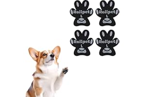Roilpet Dog Paw Grips Anti Slip Traction Pads, Paw Protectors with Strong Adhesive for Senior Dogs with Mobility Issues, (12 Sets - 48Pads, L)