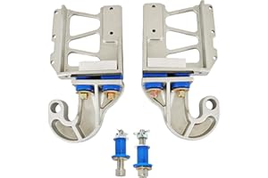 GXYWADY Hinge Hood Upper Pivot Bracket Kit + Lower Hood Pivot Kit + Hood Hinge Pivot Bushing Bolt Kit Replacement for Peterbi