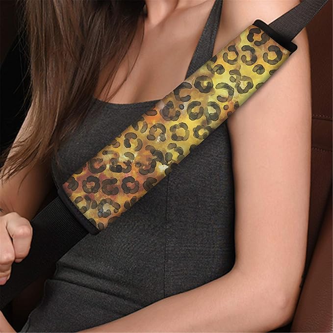 POKSRI Copertura Per Cintura Di Sicurezza In Vera Pelle Bovina, Copertura Per Cintura Di Sicurezza Dell'auto, Cuscino Per Spalla, Accessori Per Conducente, Zaino, Borsa A Tracolla (Vinaccia - Foto 10