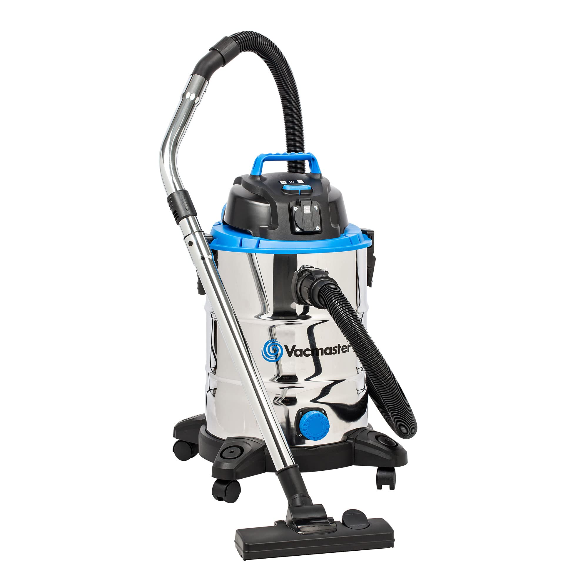 Vacmaster Power 30 PTO Wet & Dry Cleaner, with Power Take Off socket, 30 Litre Capacity, 1500W Motor and 2 Year Guarantee