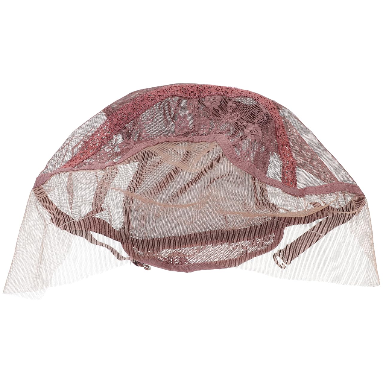 EXCEART Lace Wig Cap Adjustable Strap Elastic Hair Net Mesh Dome Wig Hat for Women Comfortable Stretchable Making Accessory